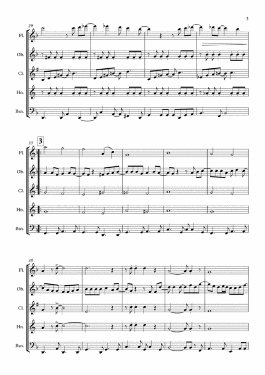 How Deep Is Your Love from the Motion Picture SATURDAY NIGHT FEVER Woodwind Quintet scores gallery preview page 4