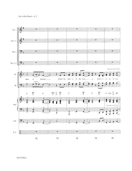 Joy in the House - Brass and Rhythm Score and Parts