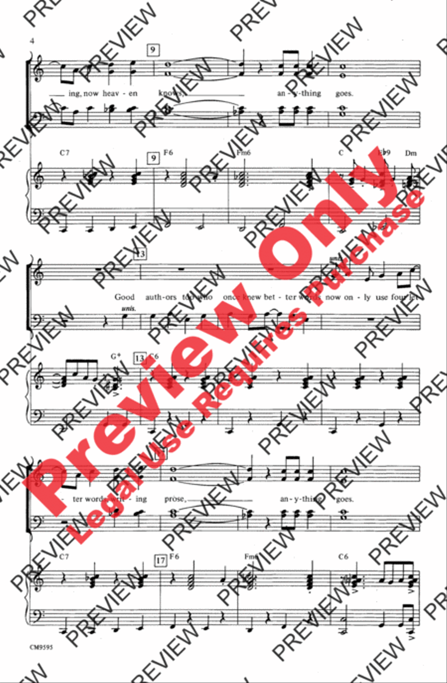 Anything Goes! (A '20s Medley) 4-Part scores gallery preview page 3