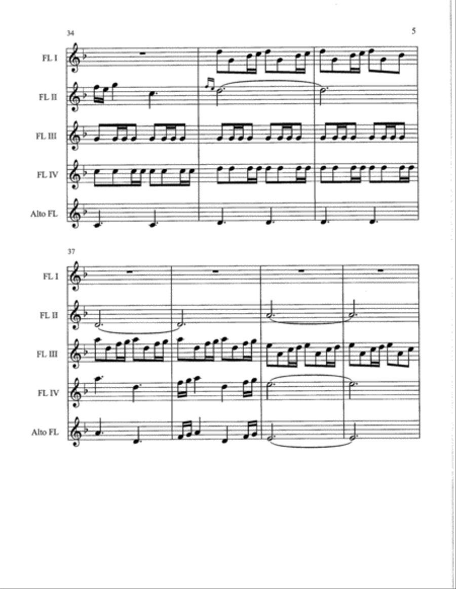 Game Of Thrones Woodwind Quartet scores gallery preview page 5