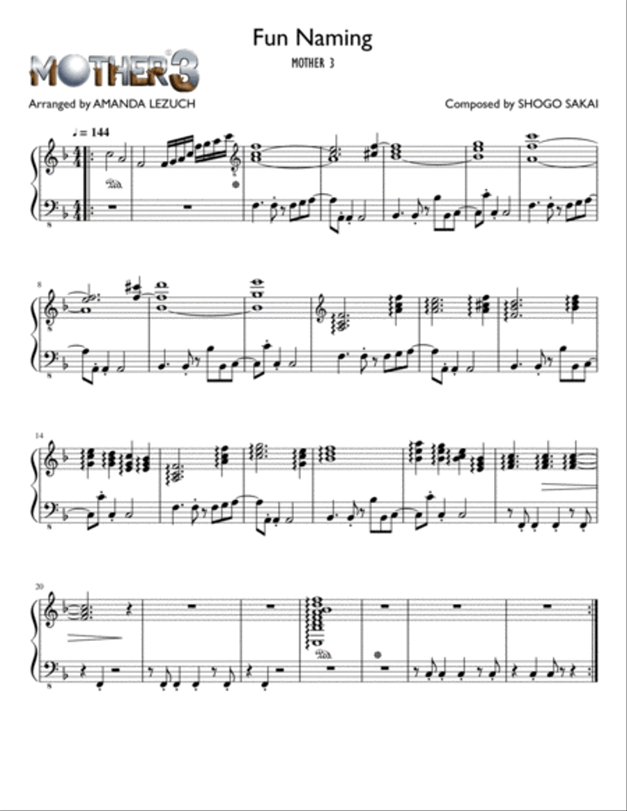 Hentai Yoikono Uta Piano Solo scores gallery preview page 1