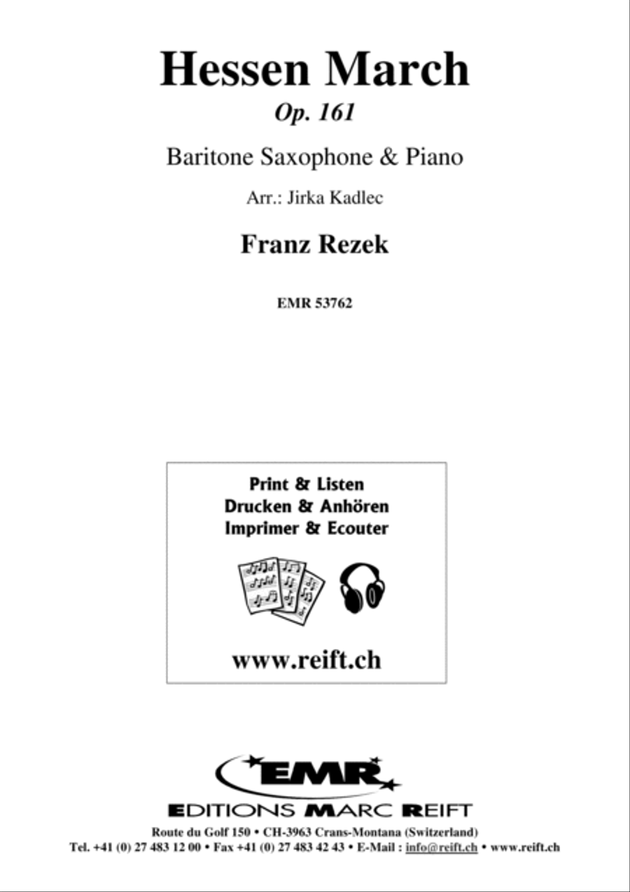 Hessen March Baritone Saxophone scores gallery preview page 1