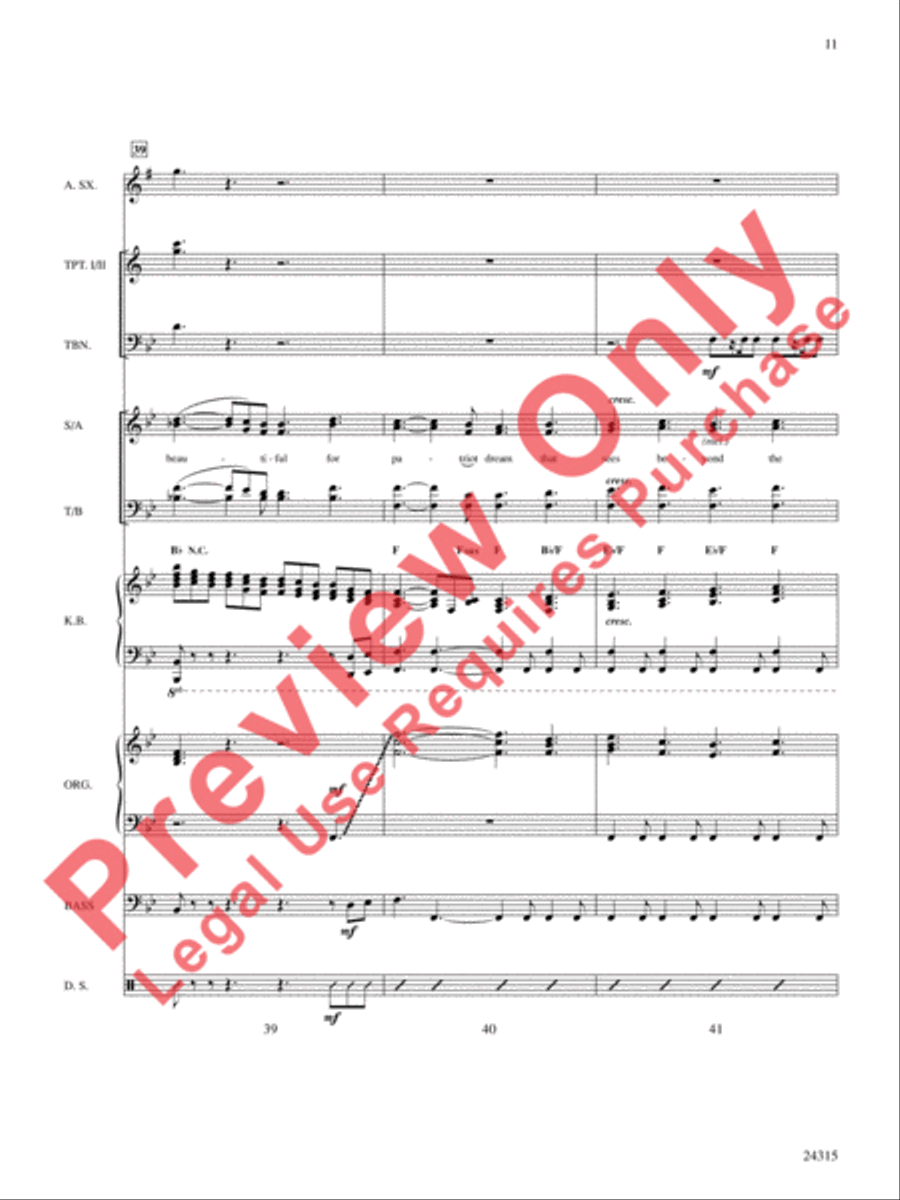 America, the Beautiful America, the Beautiful Choir scores gallery preview page 12