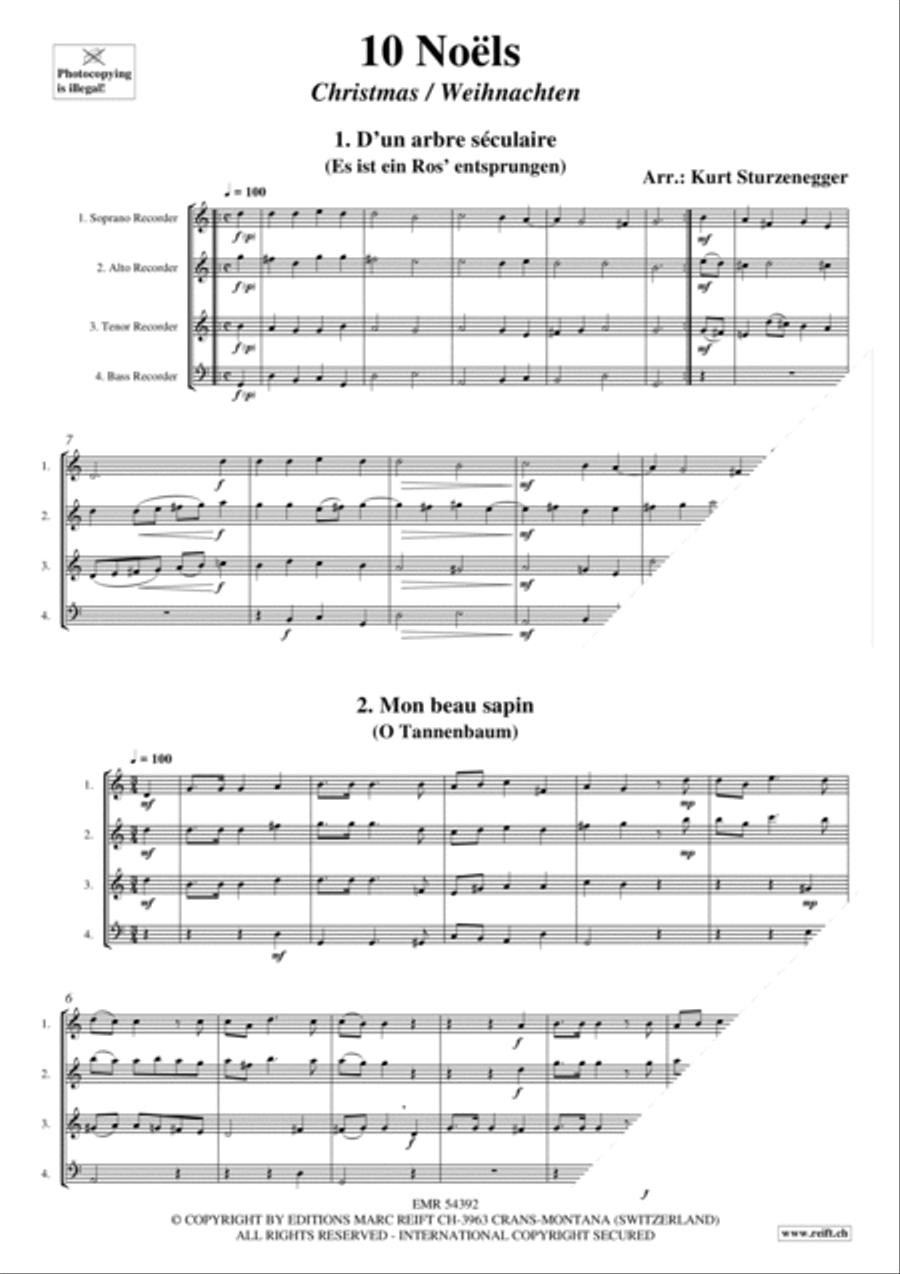 10 Noels 10 Noels Recorder scores gallery preview page 3