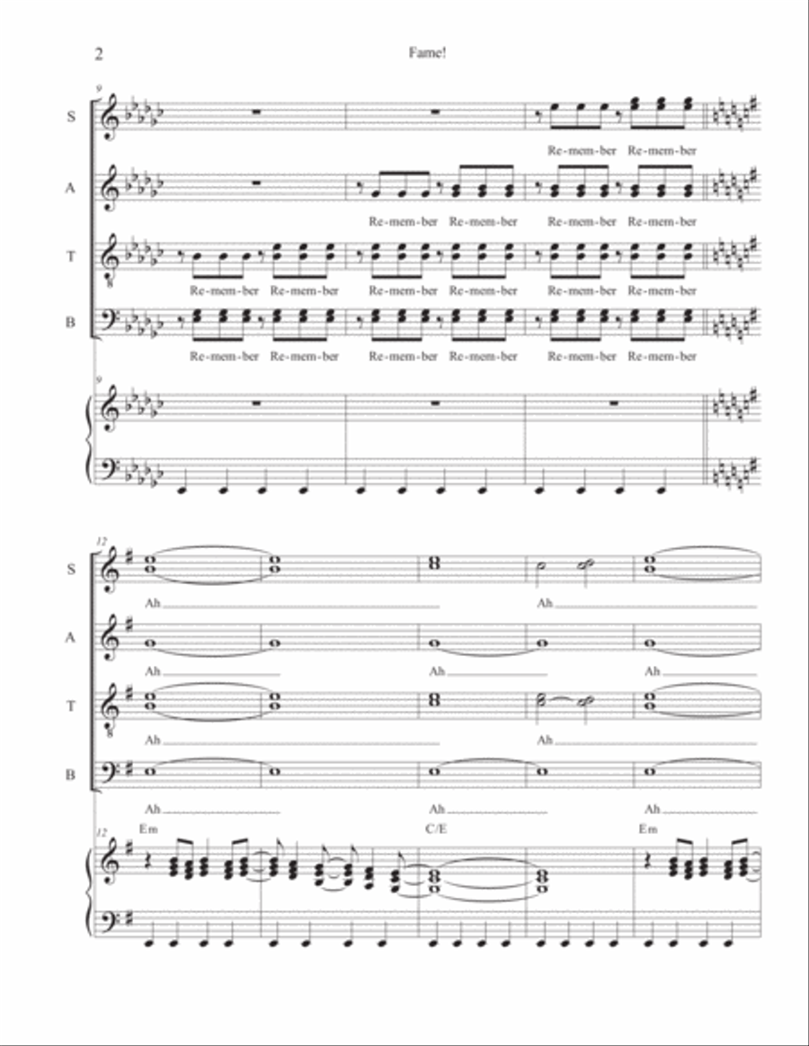 Fame 4-Part scores gallery preview page 2