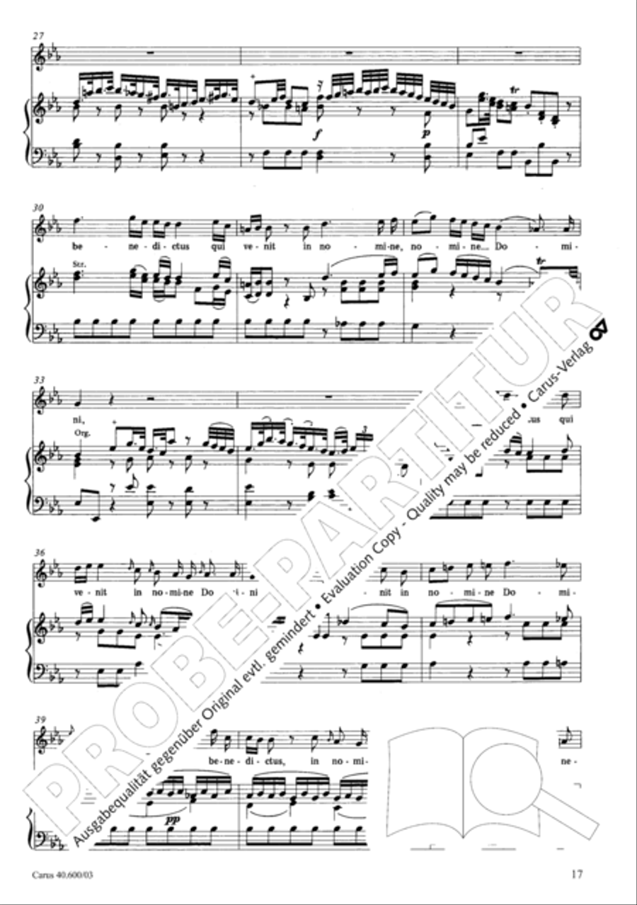 Missa brevis Sti. Joannis de Deo (Kleine Orgelsolomesse) 4-Part scores gallery preview page 22