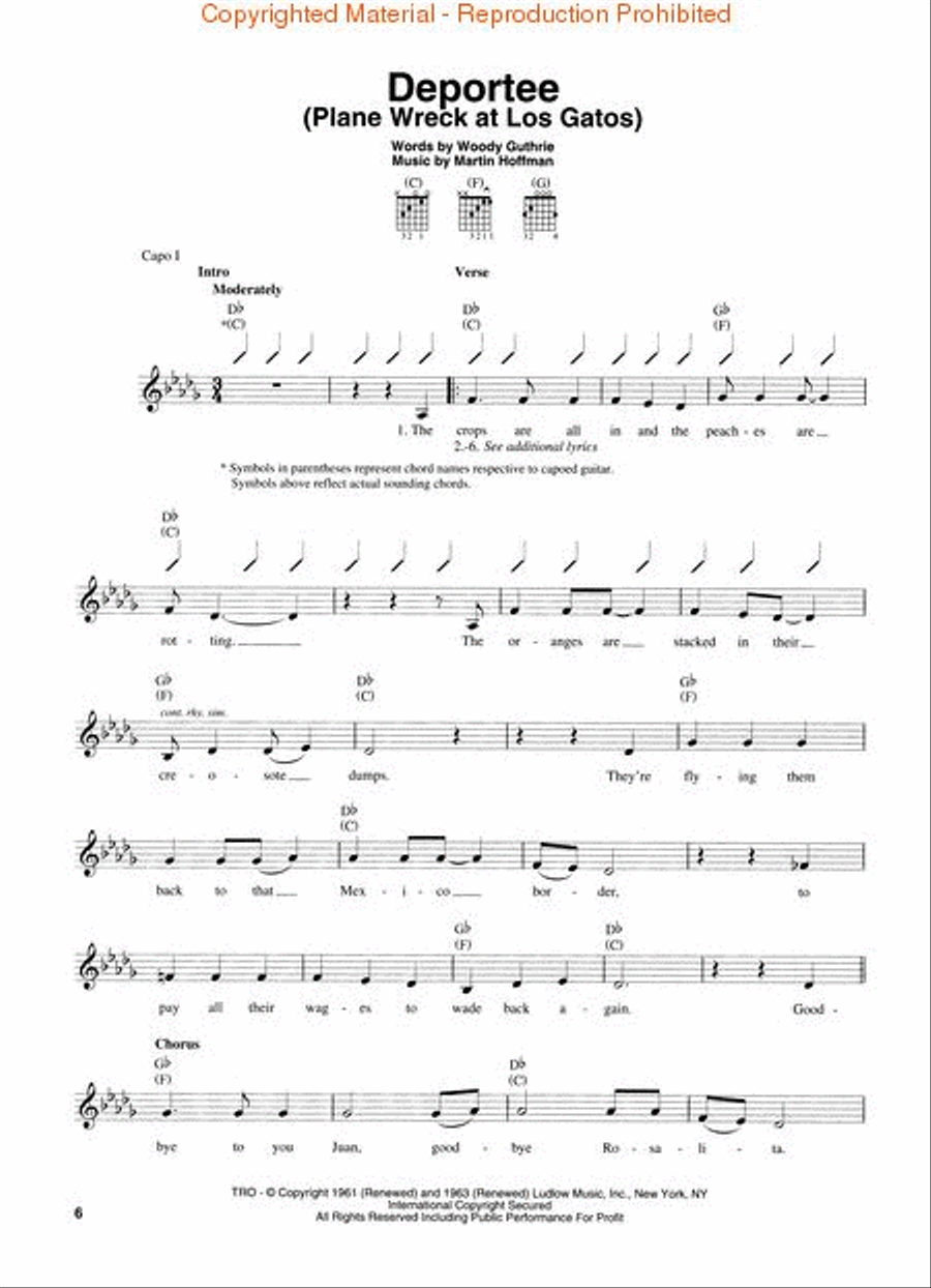 Best of Woody Guthrie Acoustic Guitar scores gallery preview page 2