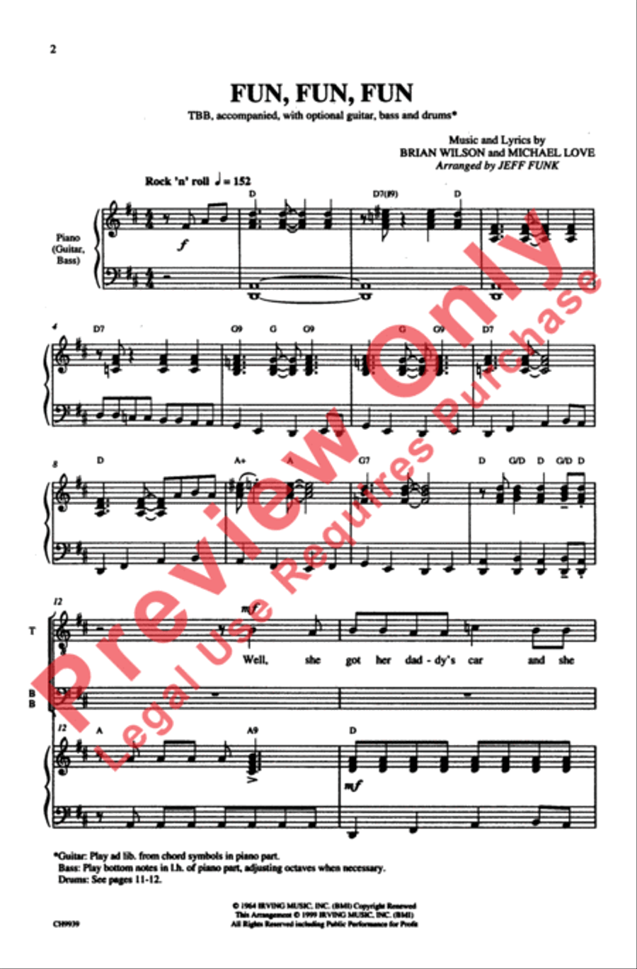 Fun, Fun, Fun Men's Choir scores gallery preview page 2