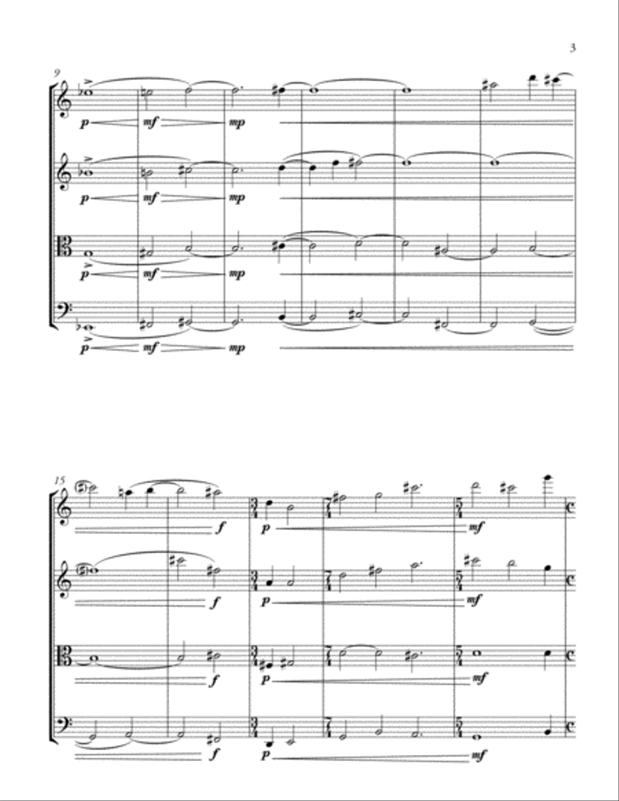 String Quartet (2010) String Quartet (2010) String Quartet scores gallery preview page 3