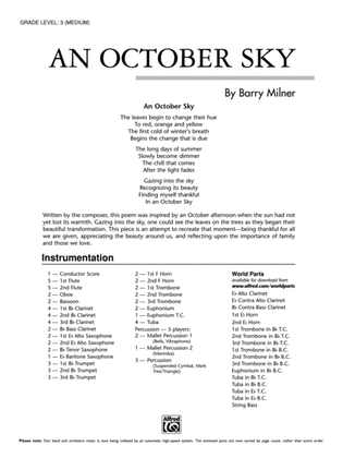 An October Sky: Score