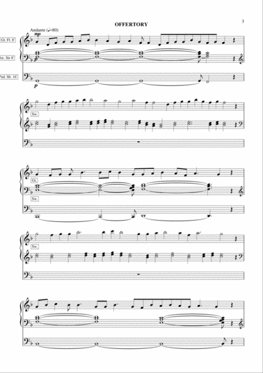 Mass for the 4th Sunday in Lent, Op. 6 (2011) Organ Solo scores gallery preview page 3