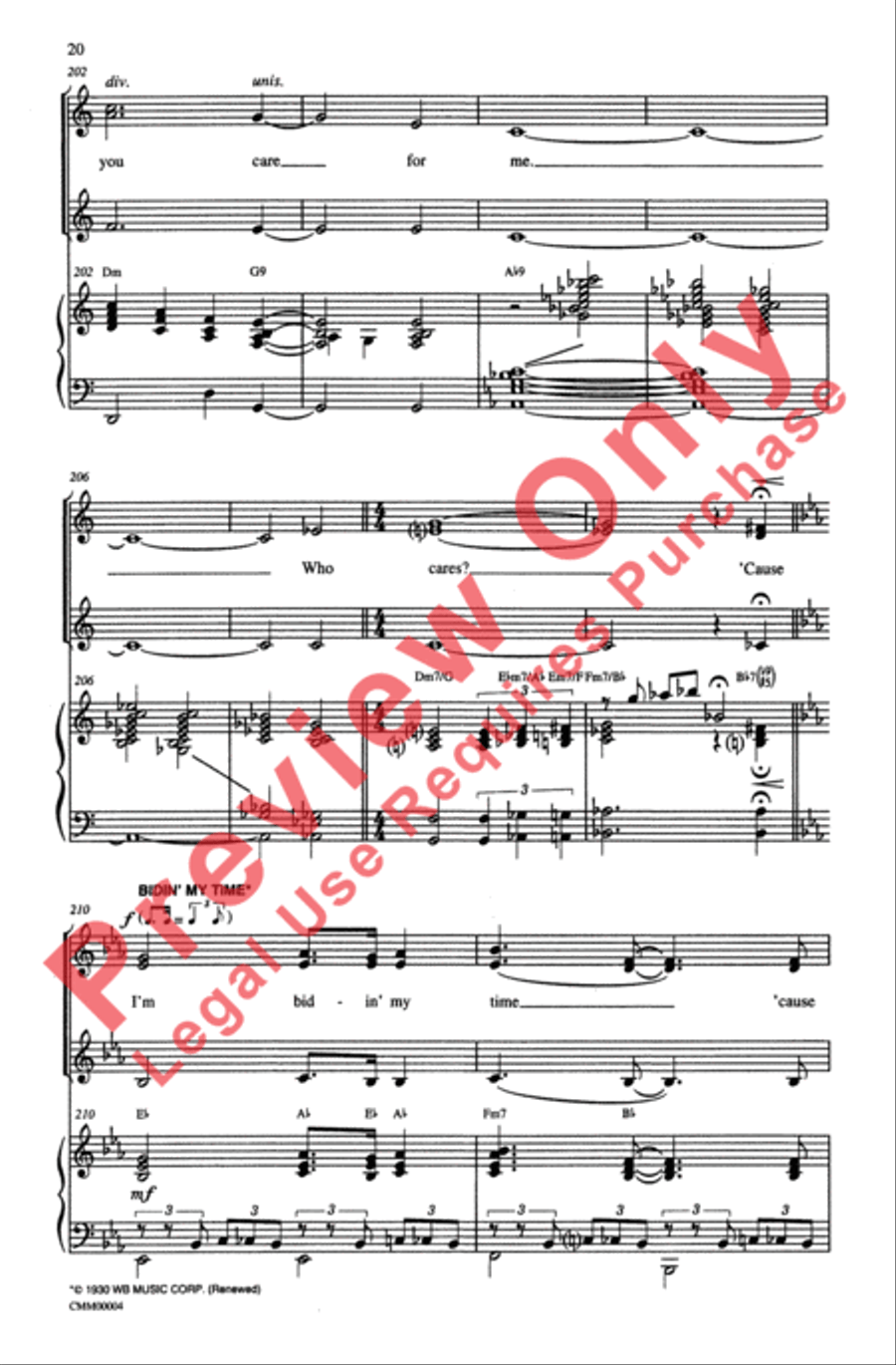 George Gershwin Medley George Gershwin Medley SSA scores gallery preview page 20