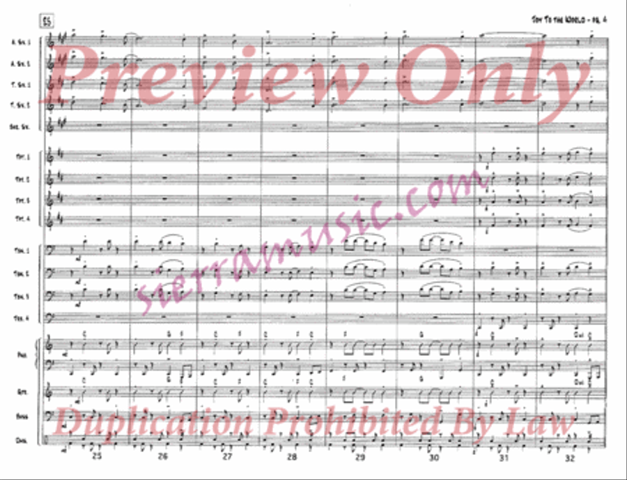 Joy to the World Jazz Ensemble scores gallery preview page 5