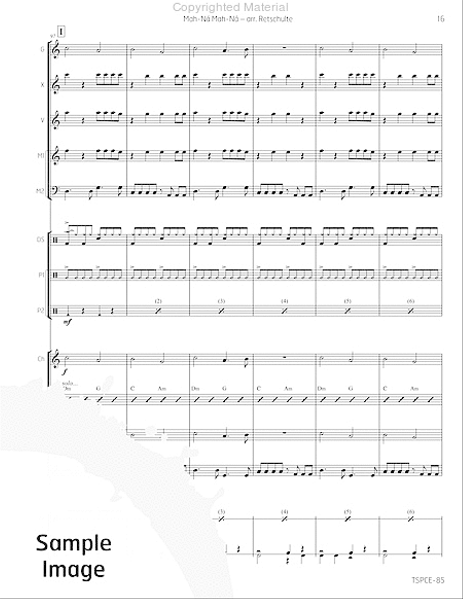Mah-Na Mah-Na Percussion Ensemble scores gallery preview page 20