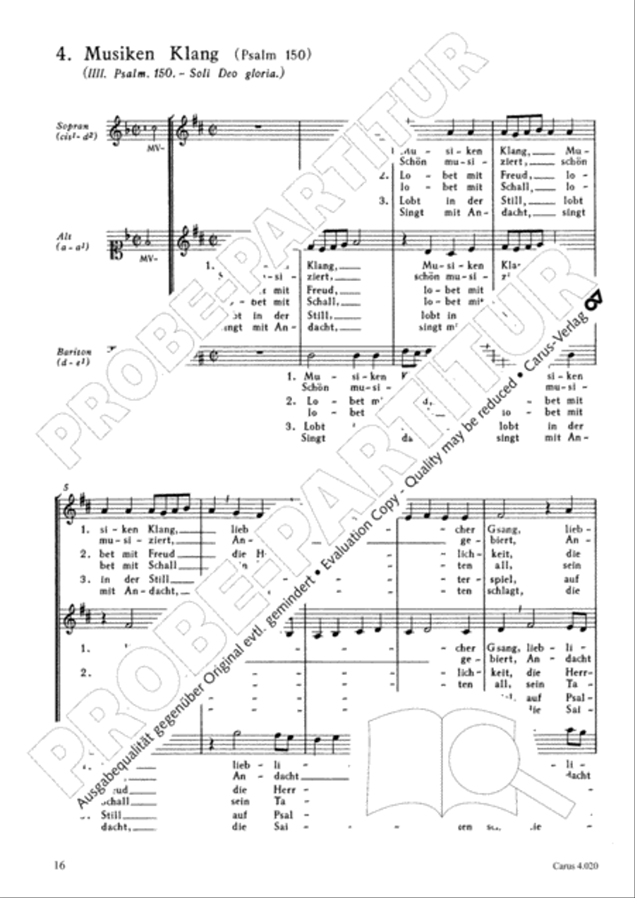Calvisius: Tricinia. Psalmen und Motetten zu drei Stimmen Choir scores gallery preview page 17