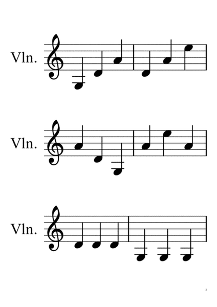 Music flash cards for beginning violin students