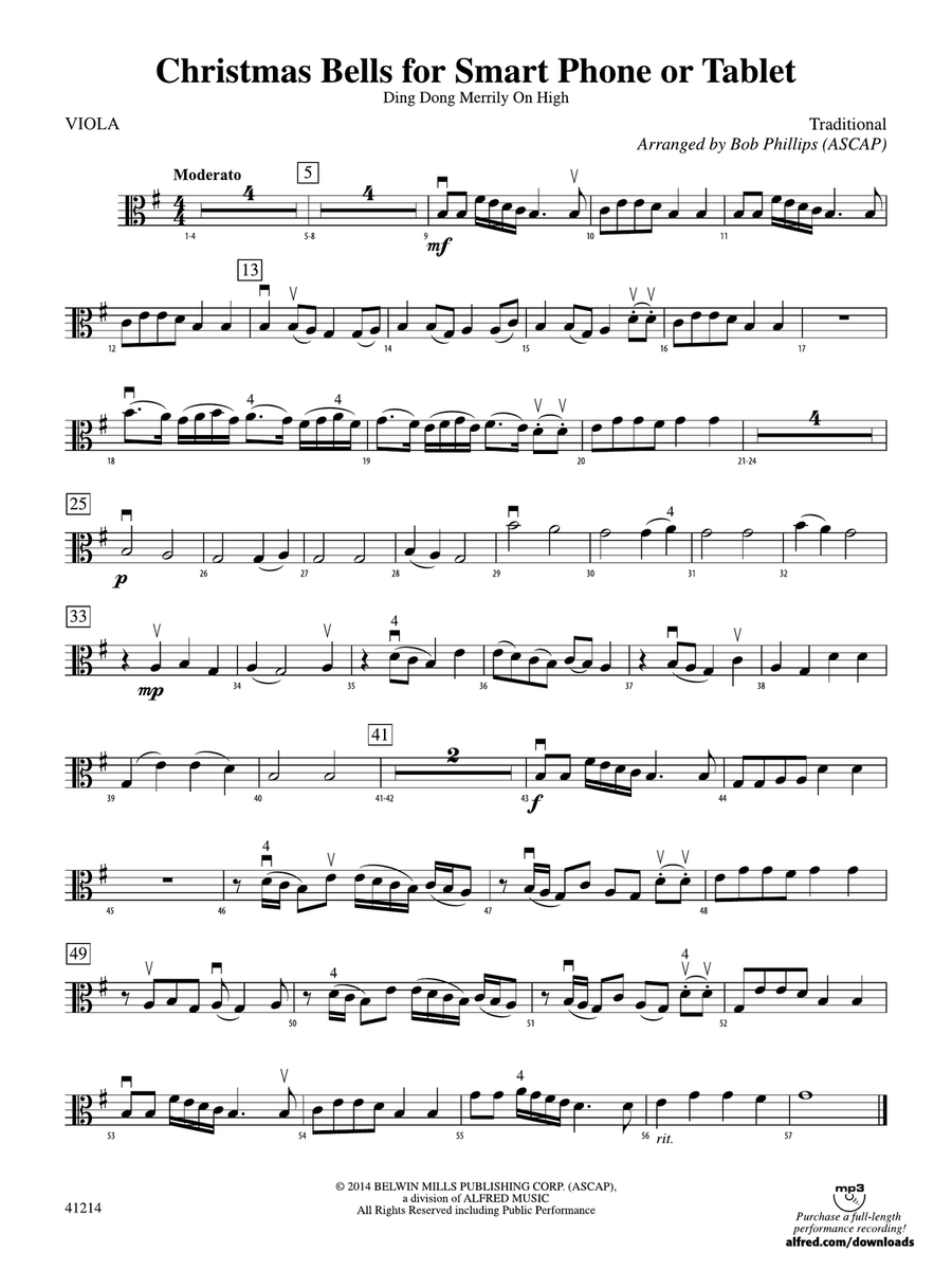 Christmas Bells for Smart Phone or Tablet: Viola