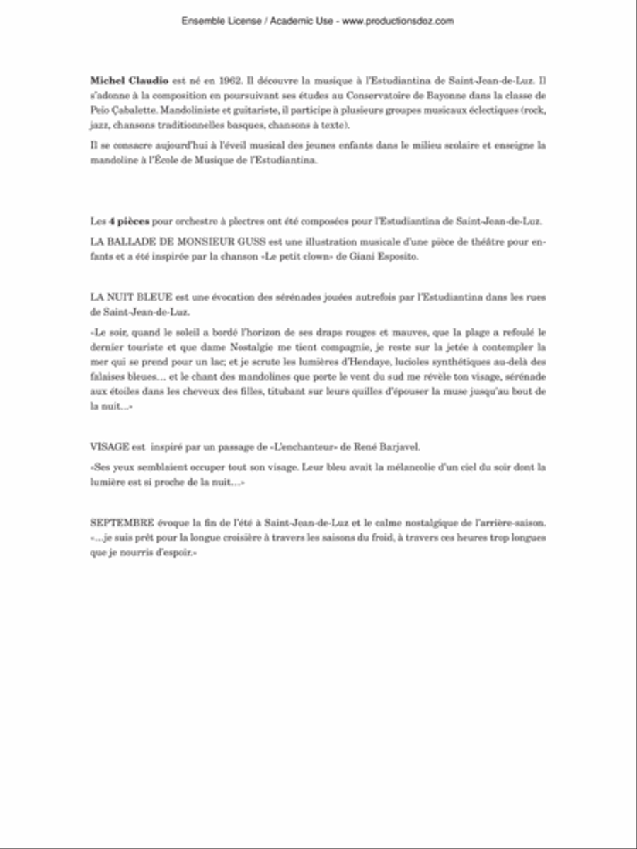 4 pièces Orchestra scores gallery preview page 2