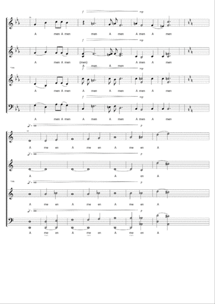 AMEN 4-Part scores gallery preview page 3