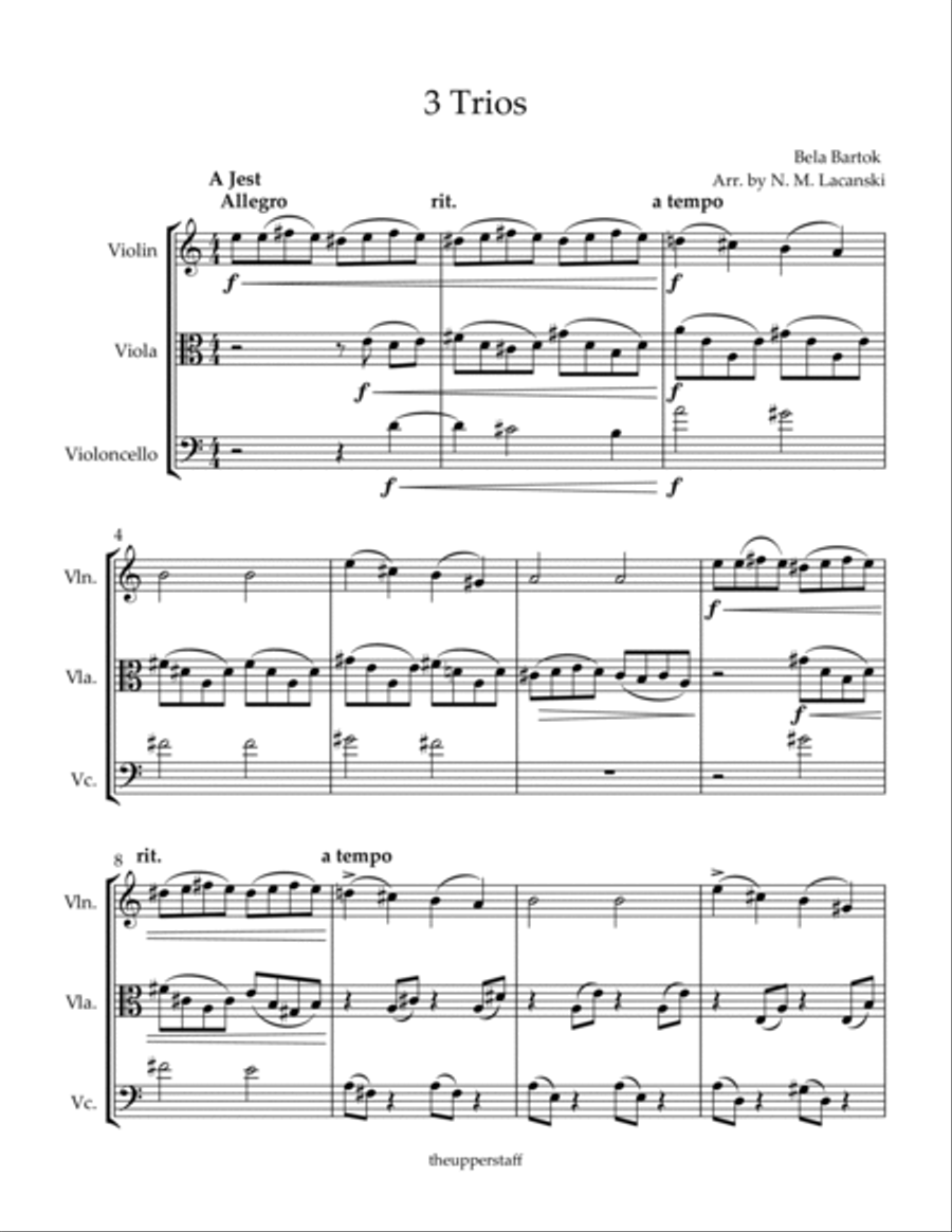 3 Trios A Jest Deep In the Forest Johnny Is A Bully String Trio scores gallery preview page 2