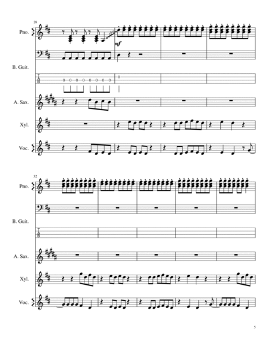 Mamma Mia Mamma Mia Small Ensemble scores gallery preview page 5