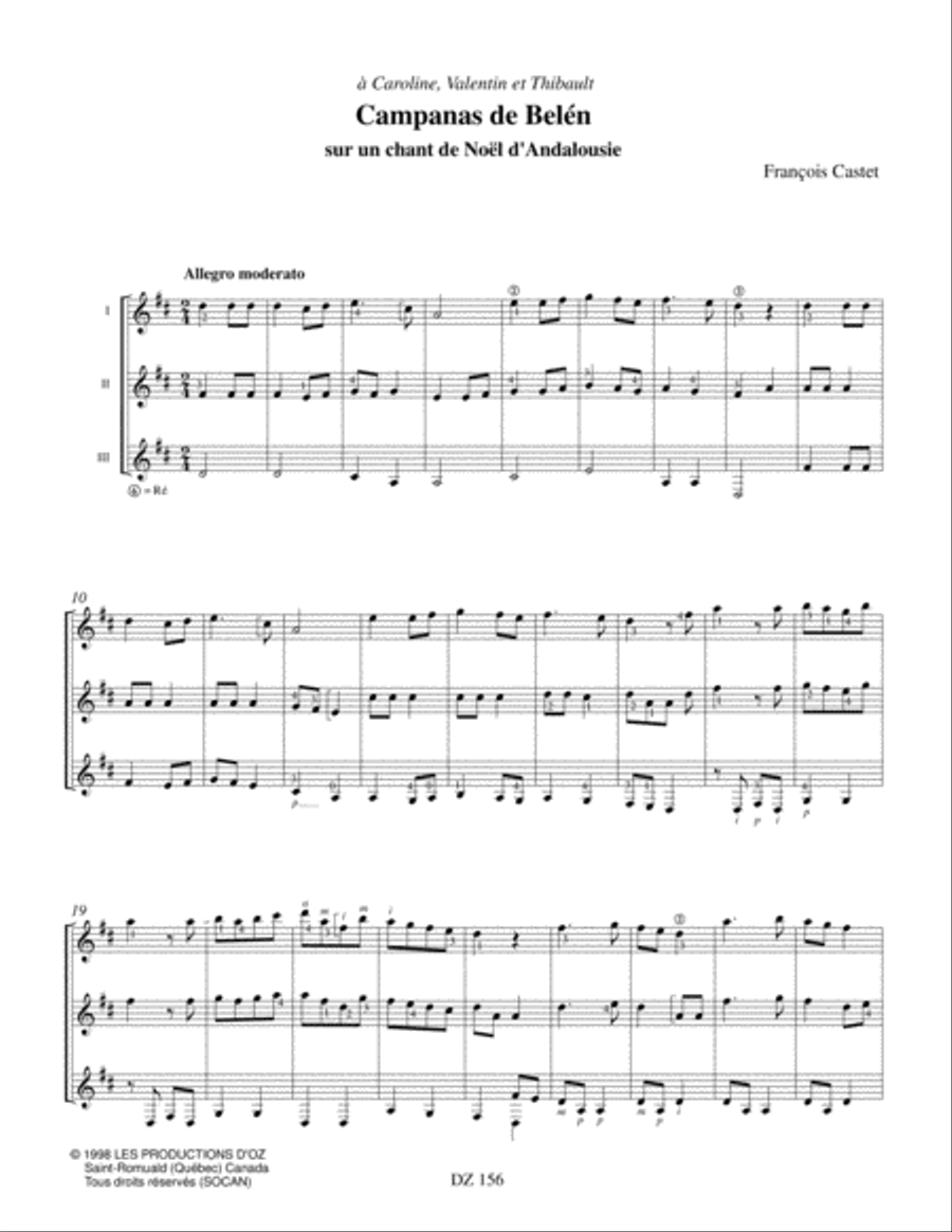 Pour jouer à trois Guitar Ensemble scores gallery preview page 3