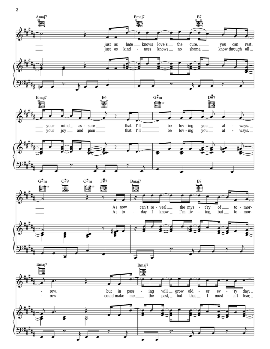 As Piano, Vocal, Guitar scores gallery preview page 2