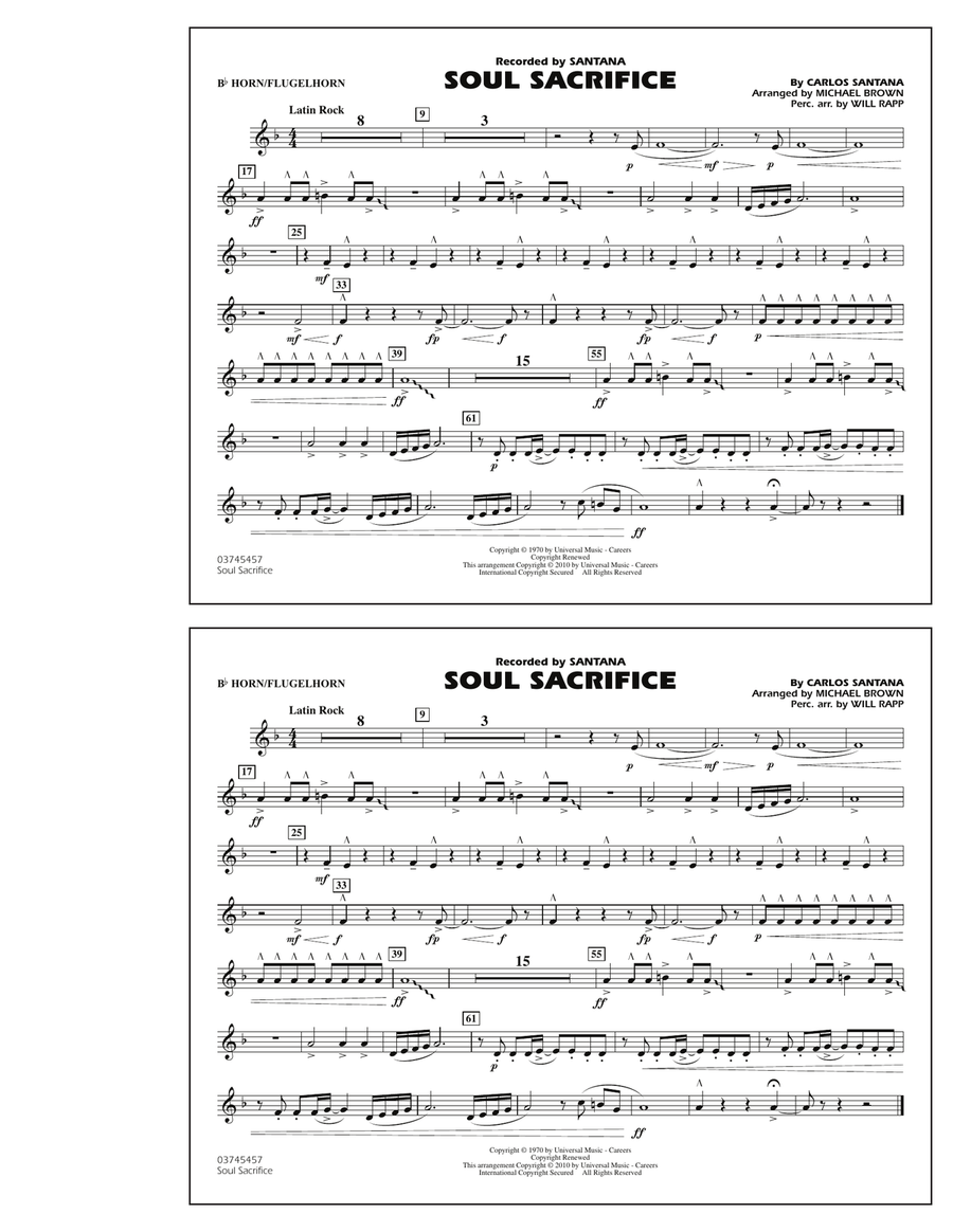 Soul Sacrifice - Bb Horn/Flugelhorn