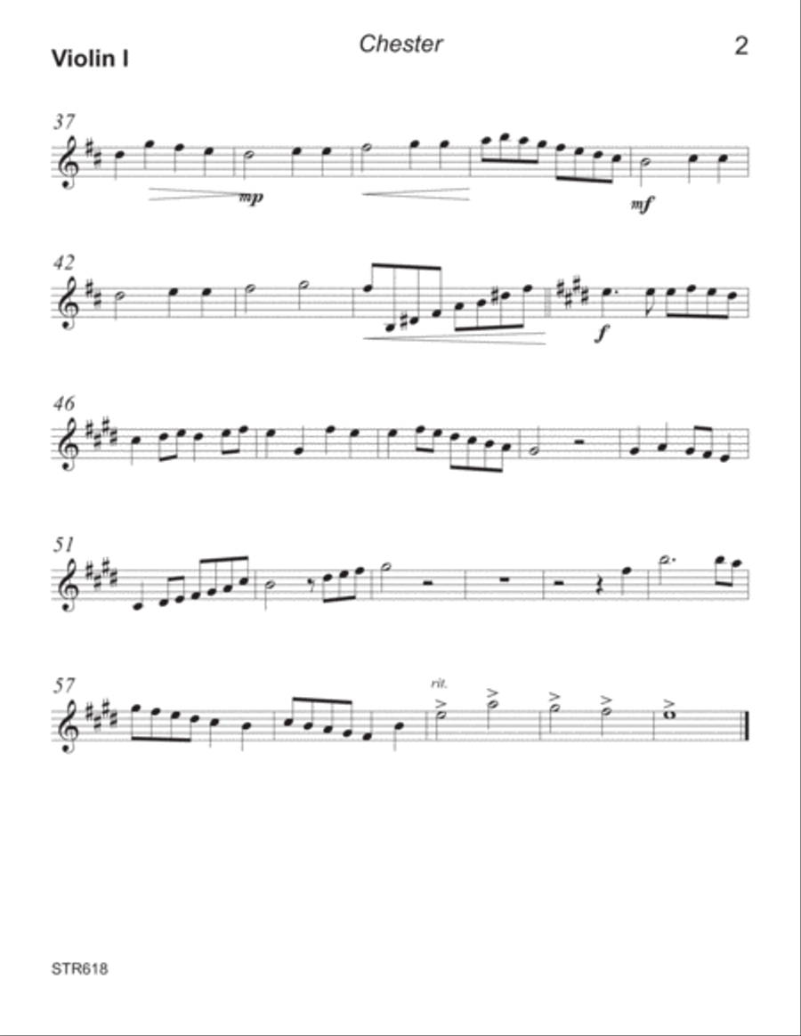 CHESTER - String Quartet (unaccompanied). A Cappella scores gallery preview page 5