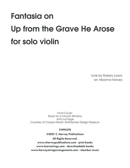 Fantasia on "Up from the Grave He Arose" for Solo Violin - an Easter Hymn