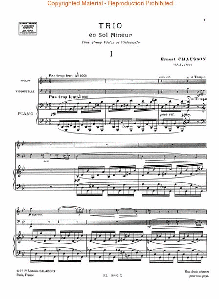 Piano Trio in G Minor Piano Trio in G Minor Piano Trio scores gallery preview page 2