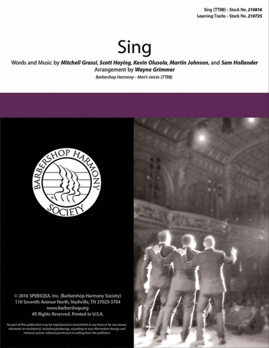 Sing TTBB scores gallery preview page 1
