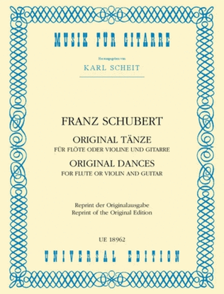Book cover for Original Dances, Flute And Guitar