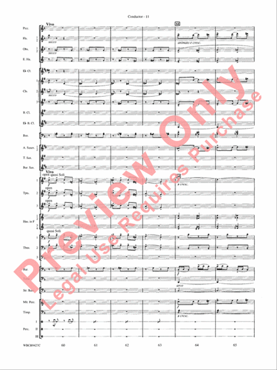 An American in Paris Concert Band scores gallery preview page 13