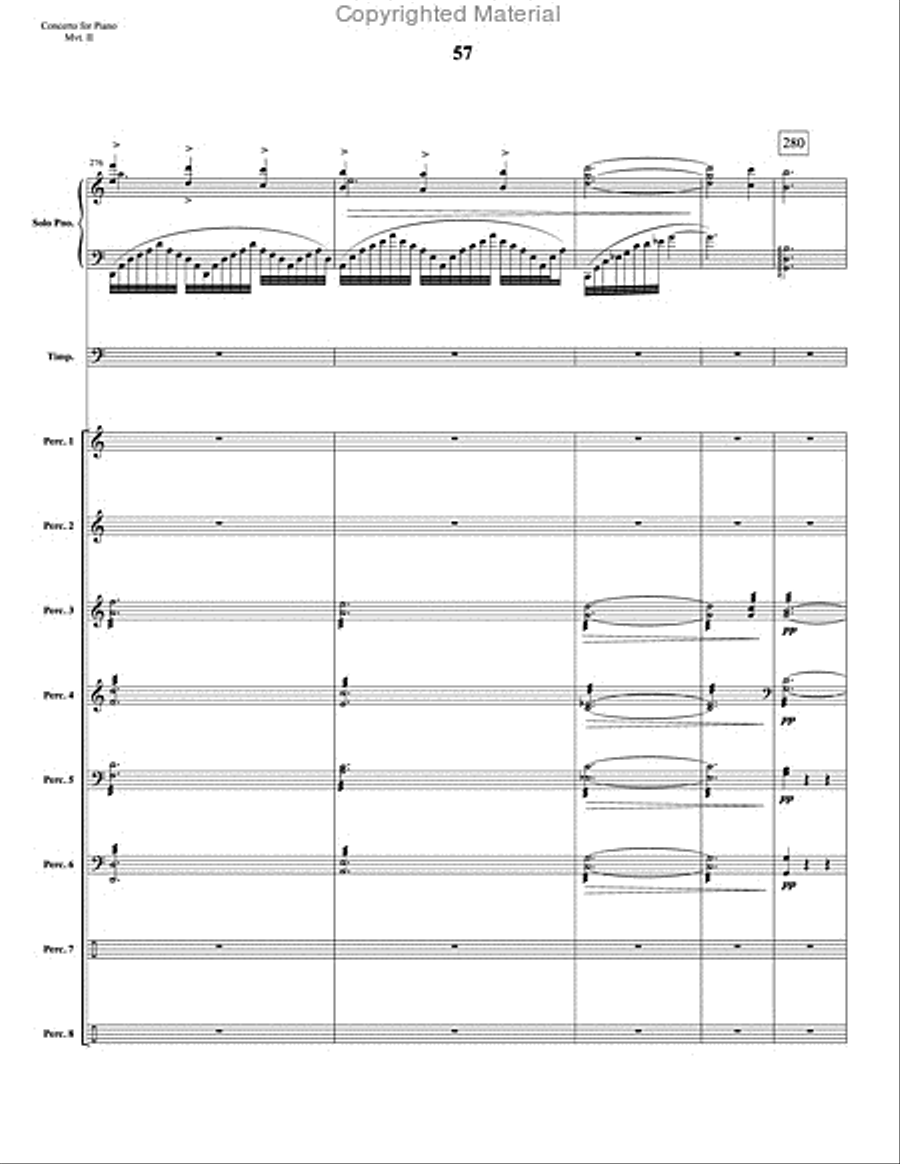 Concerto for Piano and Percussion Orchestra Percussion Ensemble scores gallery preview page 79