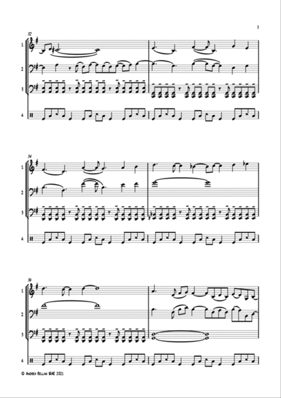 SETTE PASSI (Cello Quartet - 4 Cellos) String Quartet scores gallery preview page 6