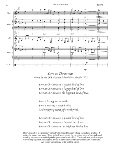 Love at Christmas for Percussion Ensemble and Guitar image number null