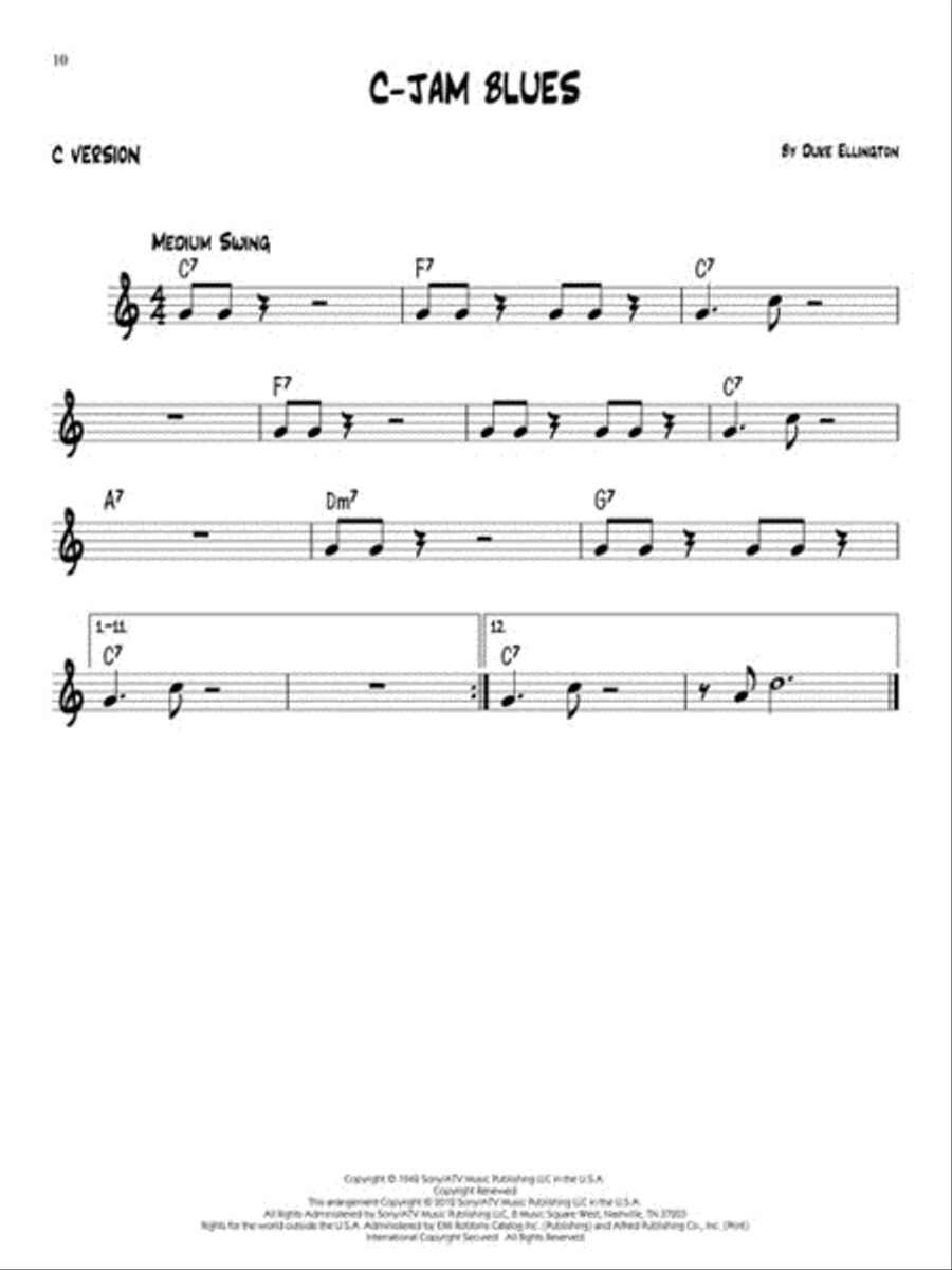 First Jazz Songs C Instrument scores gallery preview page 4