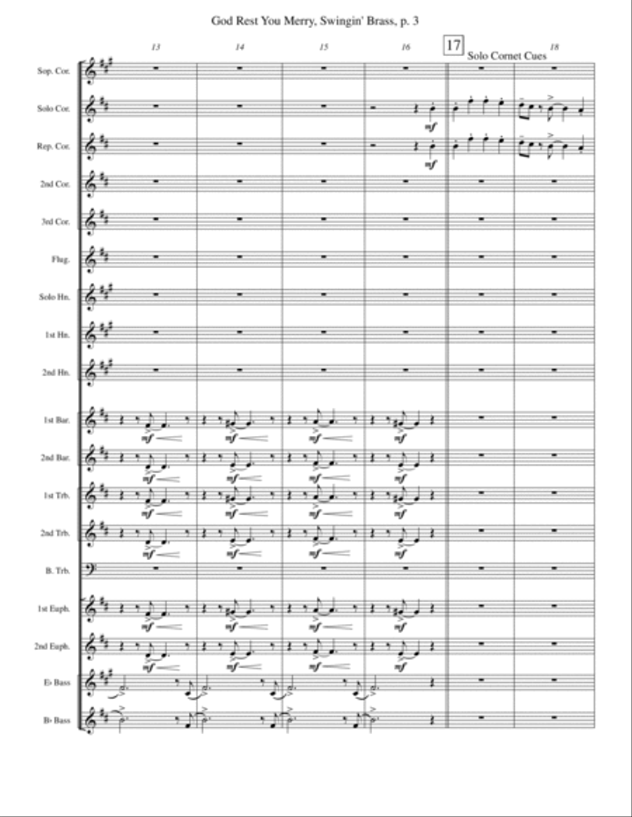 God Rest You Merry, Gentlemen Brass Band scores gallery preview page 3