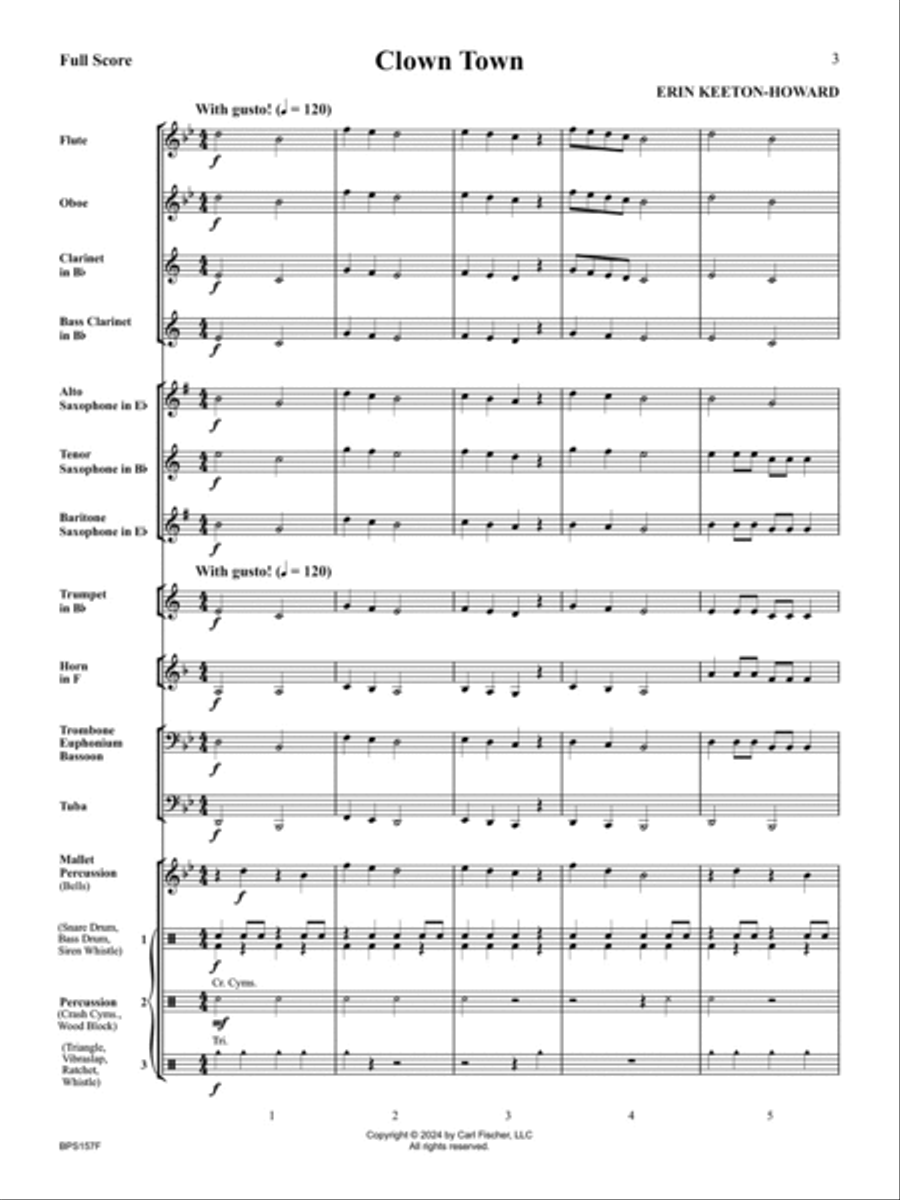 Clown Town Concert Band scores gallery preview page 2