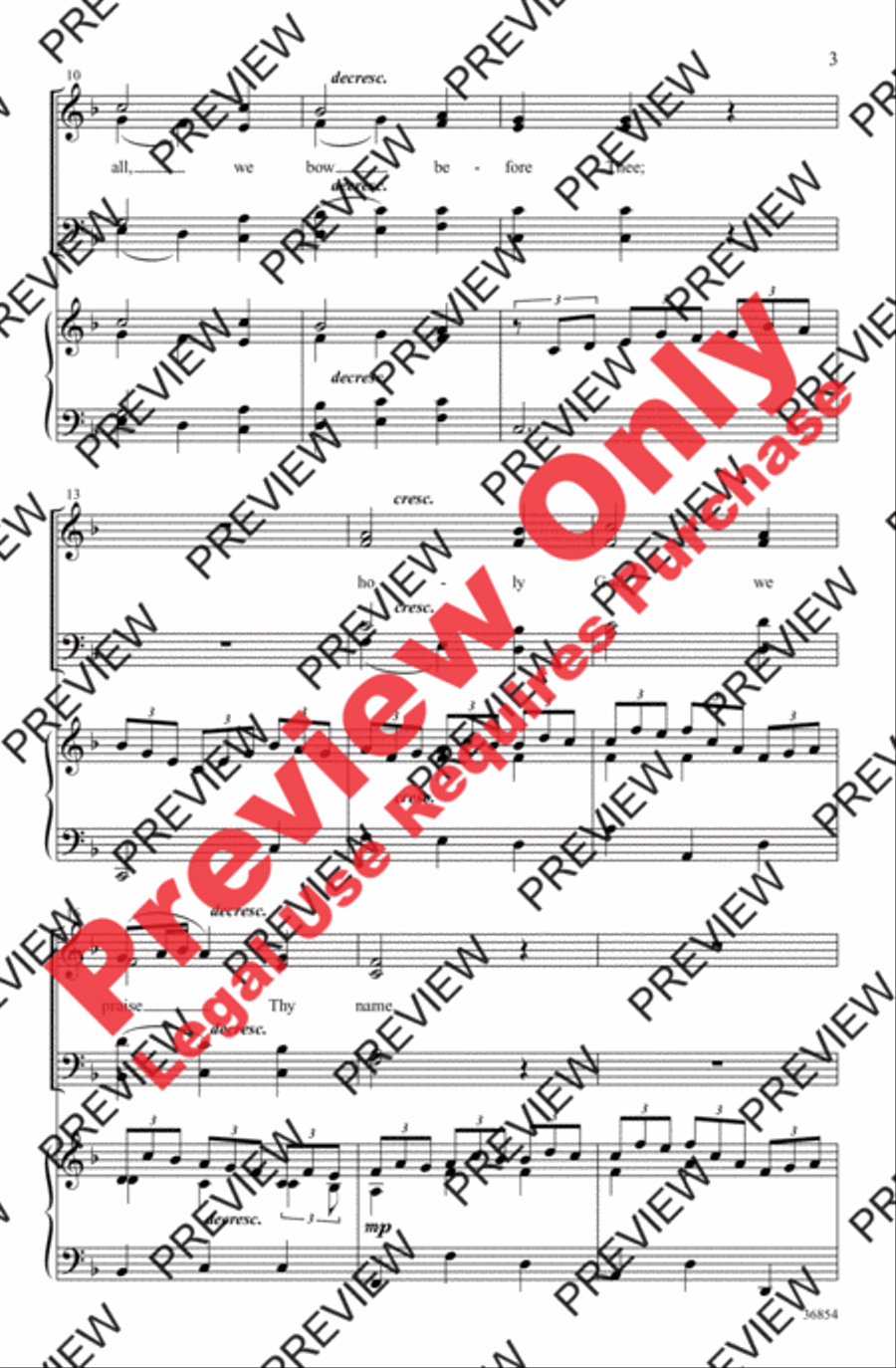 Surround Him with Praise 4-Part scores gallery preview page 3
