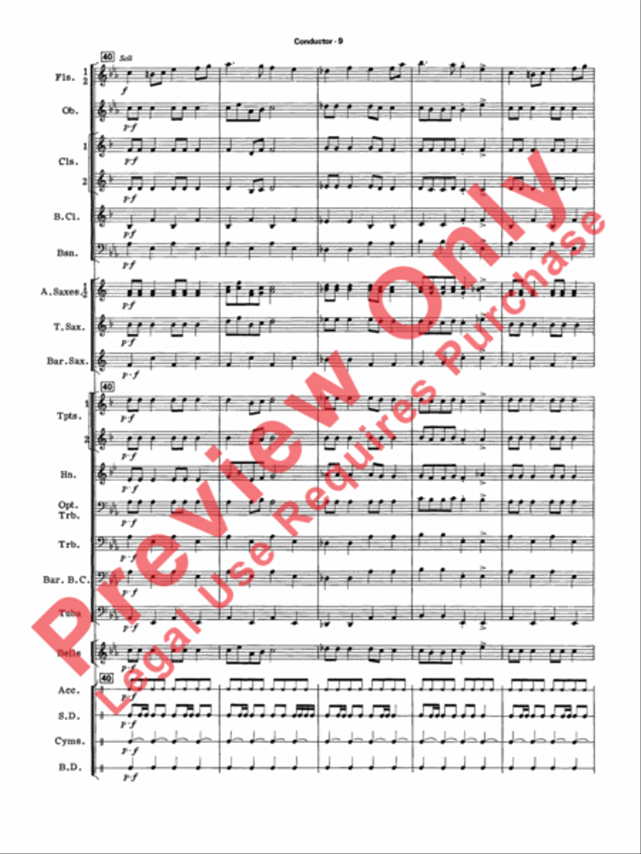 Jingle Bells Forever Concert Band scores gallery preview page 12