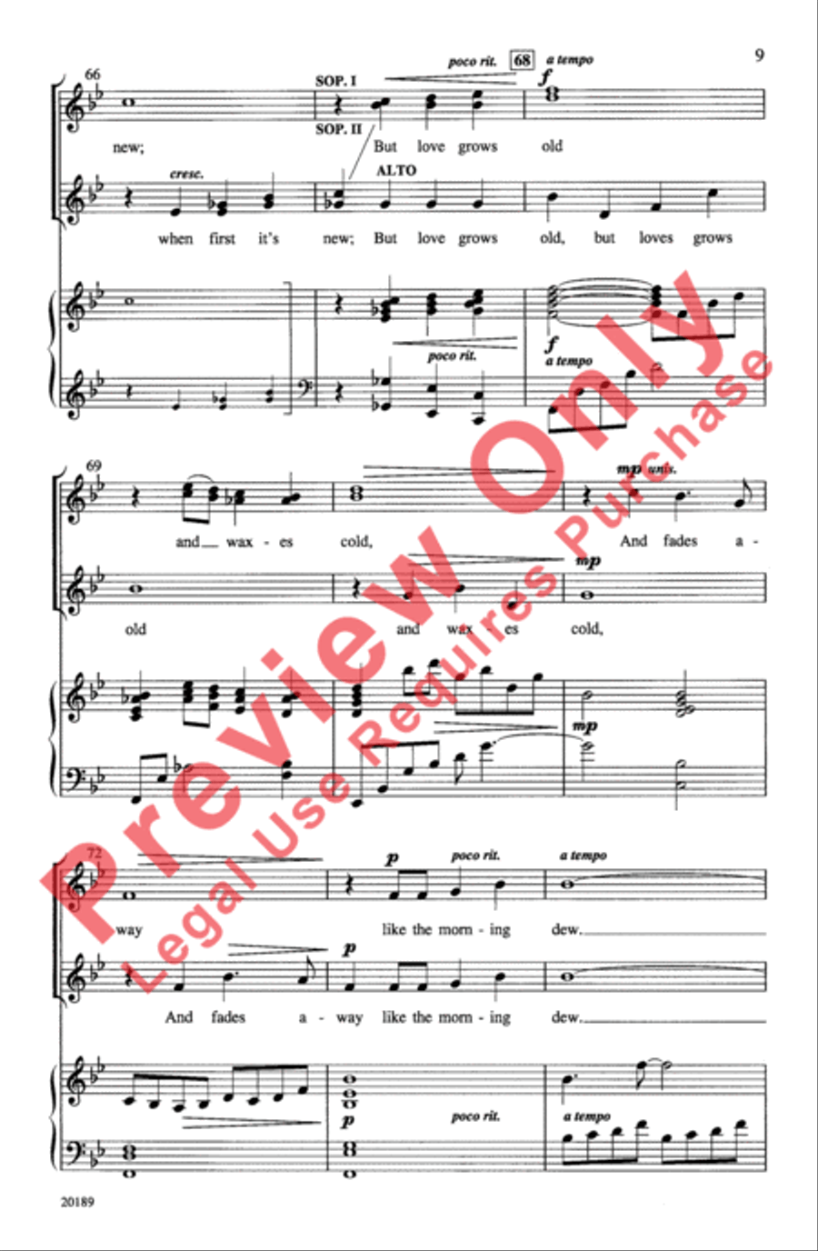 The Water Is Wide Women's Choir scores gallery preview page 9