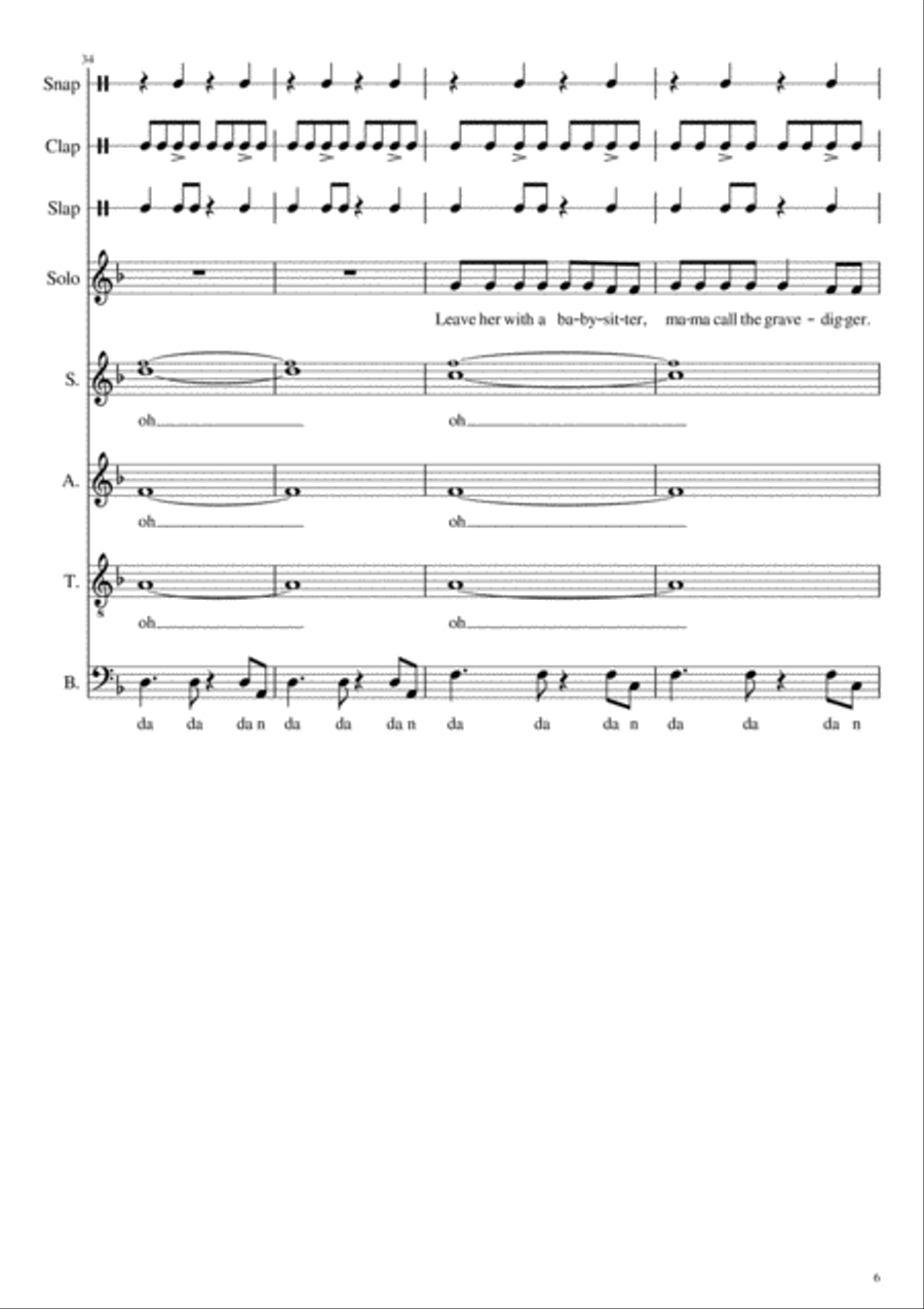 Feel It Still 4-Part scores gallery preview page 6
