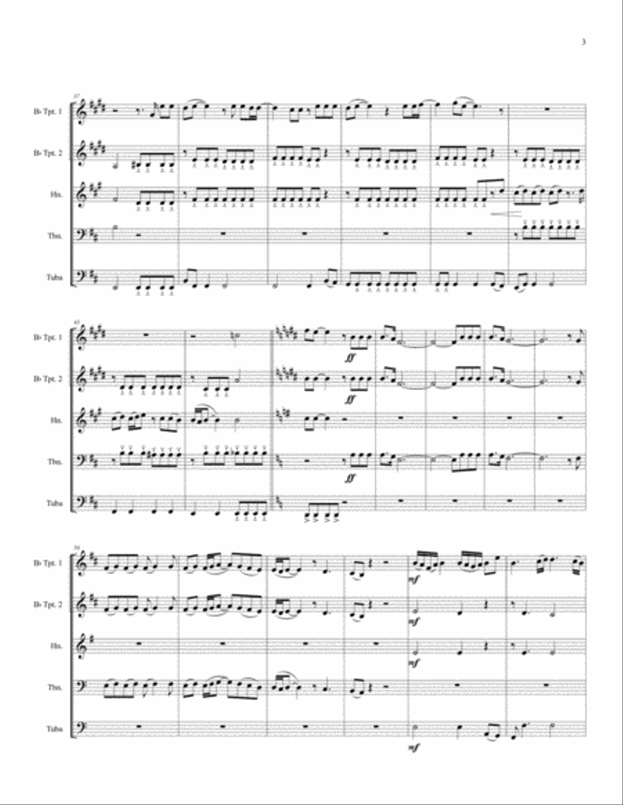 The Show Must Go On Brass Ensemble scores gallery preview page 5