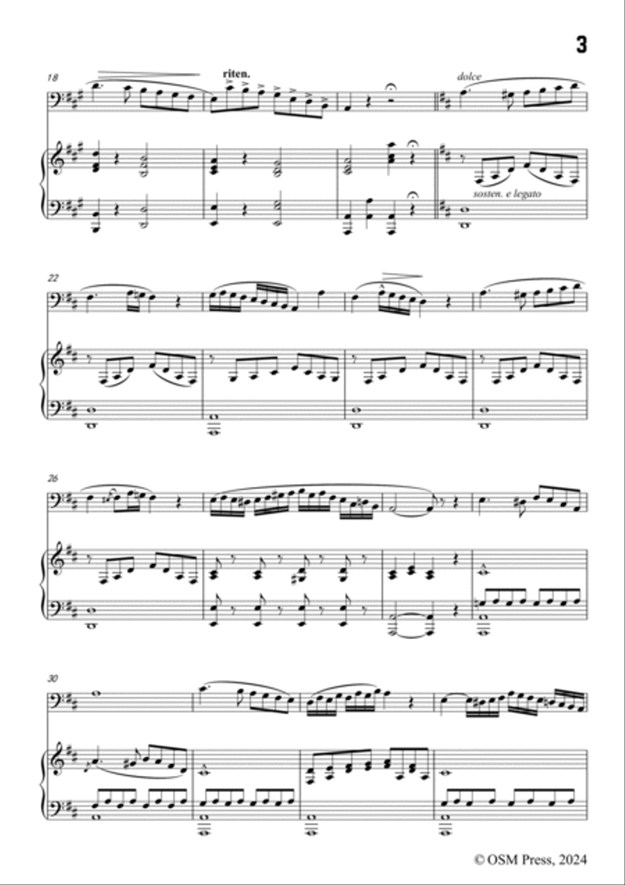G. Concone-Vocal Exercise No.33,for Contralto(or Bass) and Piano Piano scores gallery preview page 3