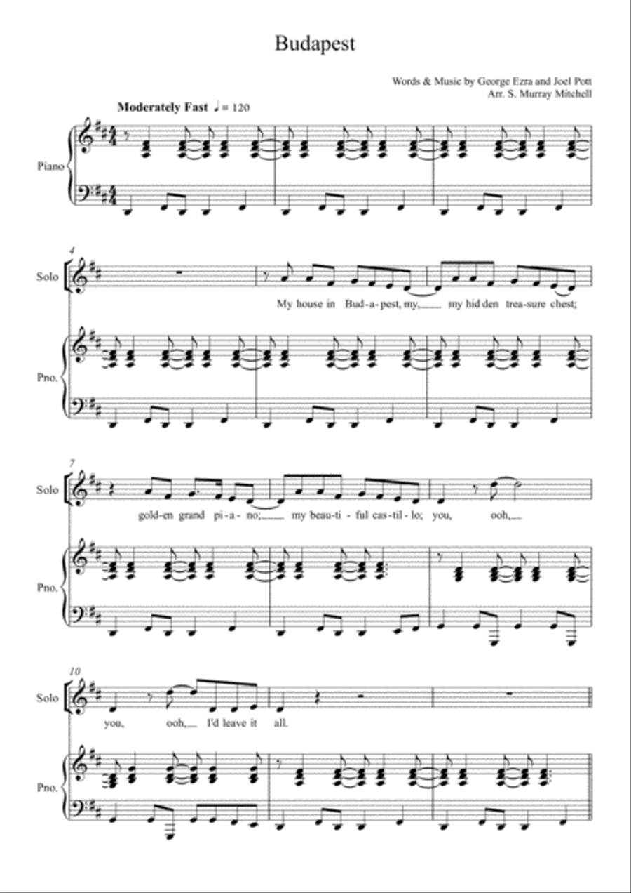 Budapest Budapest 2-Part scores gallery preview page 1