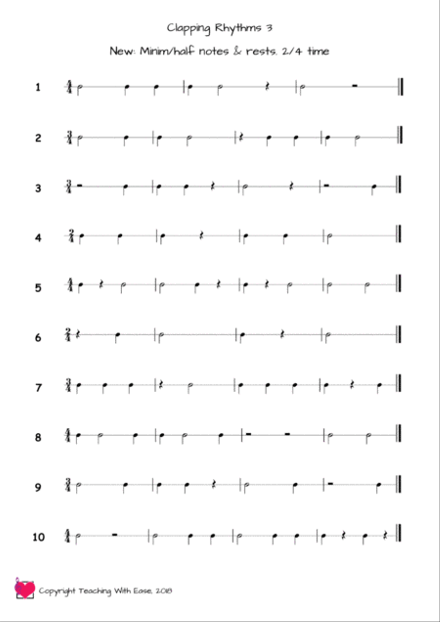 Clapping Rhythms Part scores gallery preview page 5