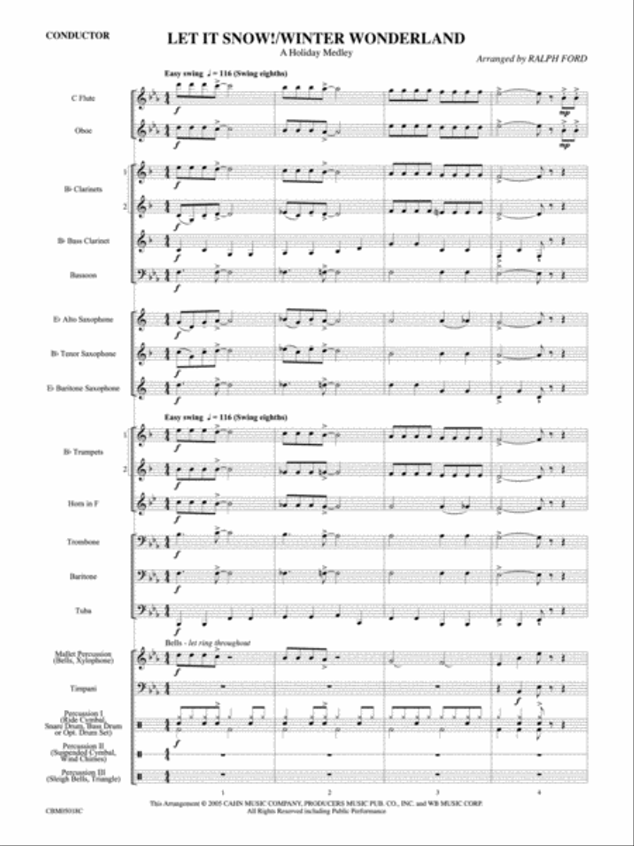 Let It Snow! / Winter Wonderland: Score Concert Band scores gallery preview page 2