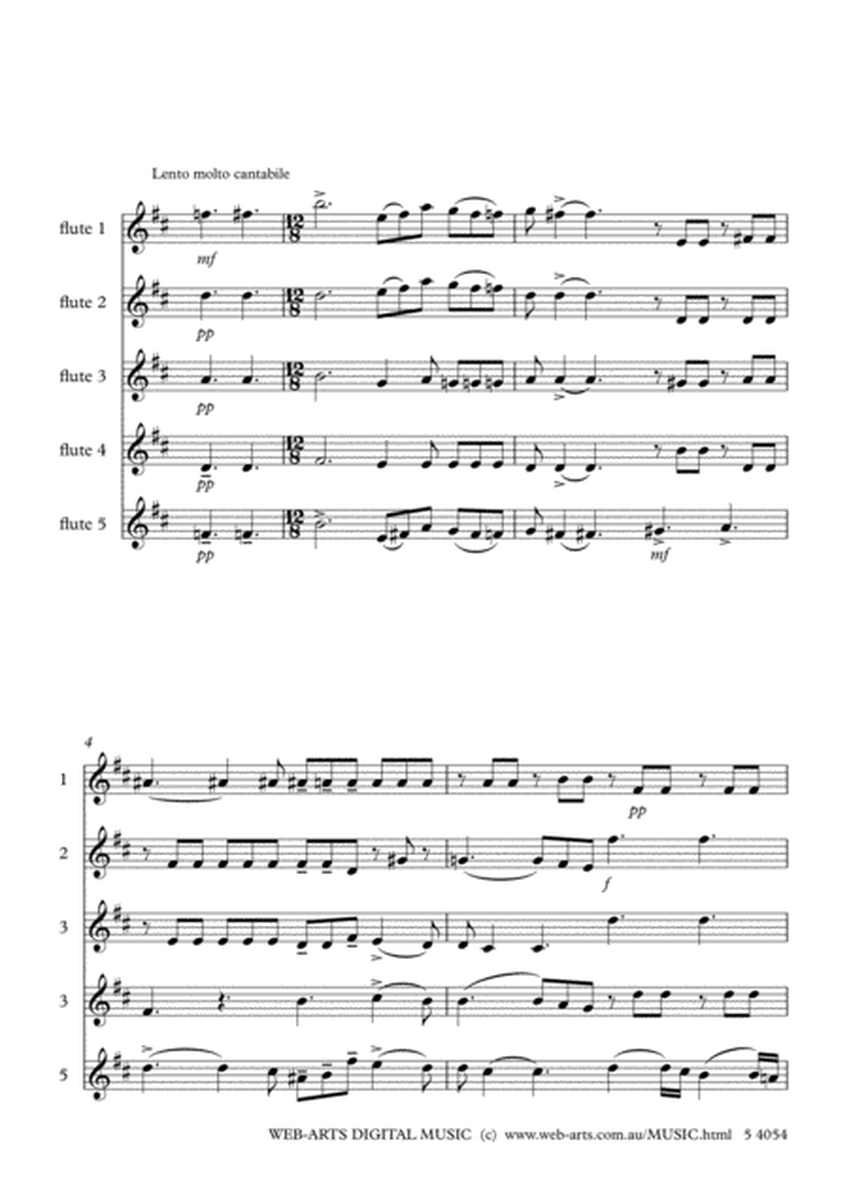 POEM op.41 no.4 arranged for 5 flutes - FIBICH & image number null